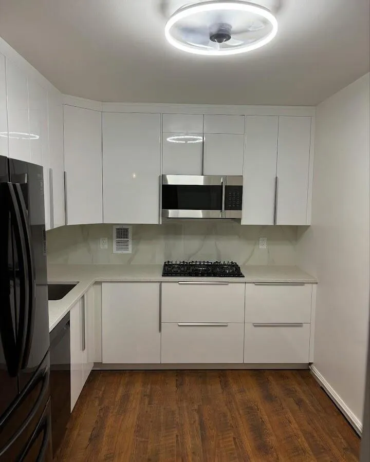 Renovated kitchen with quartz countertops in St. Cloud